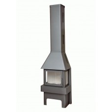 Печь-камин Экокамин Бавария три стекла графит Печь-камин Экокамин Бавария три стекла графит