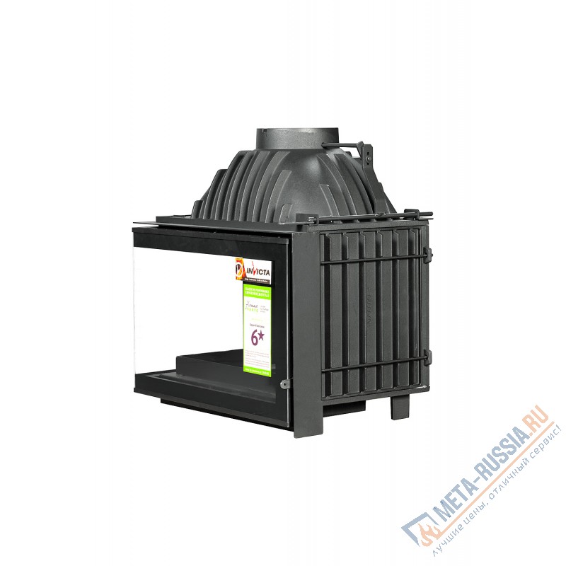Каминная топка Invicta 700 Гранд Ангел принтинг стекло слева