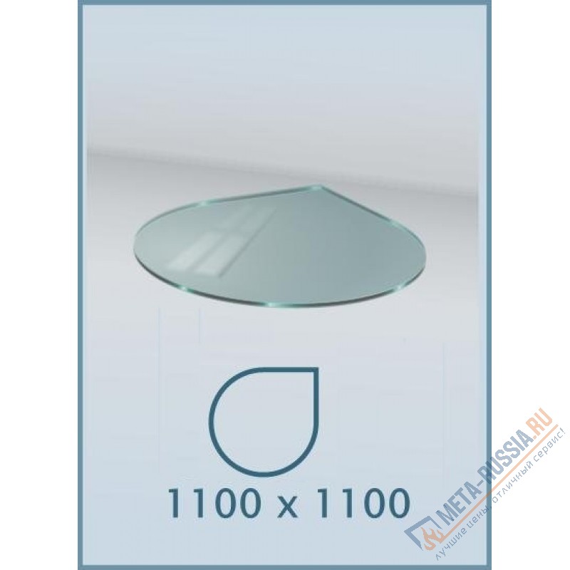 Стекло под печи-камины KD8 1100х1100 каплеобразное
