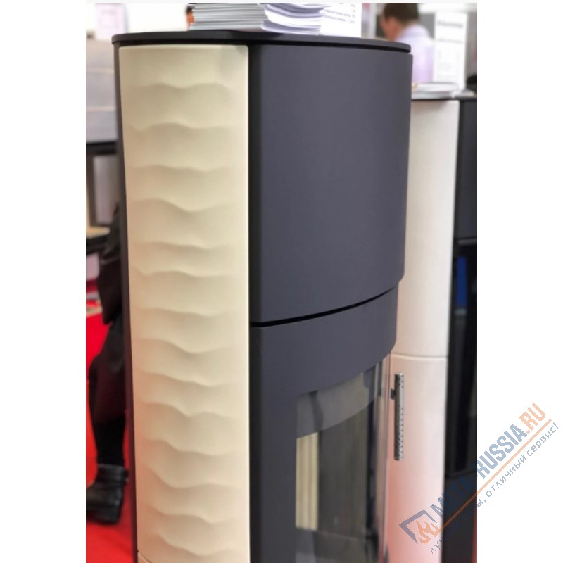 Печь-камин Romotop OVALIS AKUM керамика рельеф