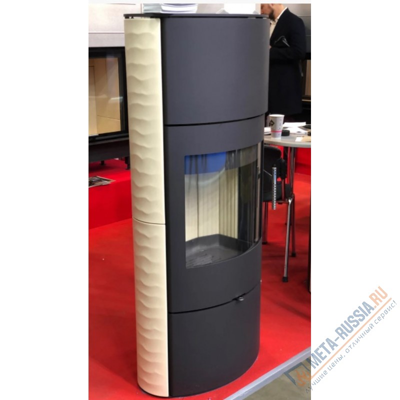 Печь-камин Romotop OVALIS AKUM керамика рельеф