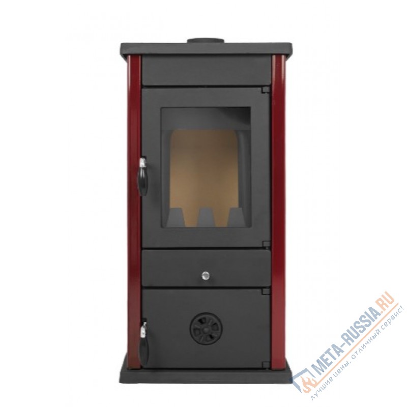 Печь-камин MBS THERMO VESTA PLUS DARK RED (с водяным контуром)