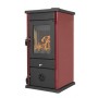 Печь-камин MBS THERMO VESTA PLUS DARK RED (с водяным контуром)