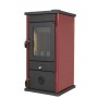 Печь-камин MBS THERMO VESTA PLUS DARK RED (с водяным контуром)