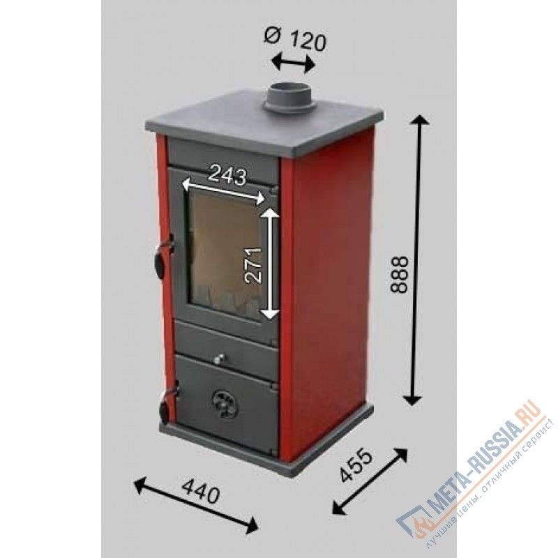 Печь-камин MBS VESTA ECO RED