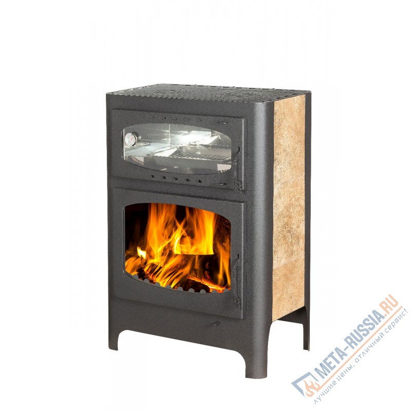 Печь-камин Экокамин Бавария ЭКО с духовкой и плитой PK179