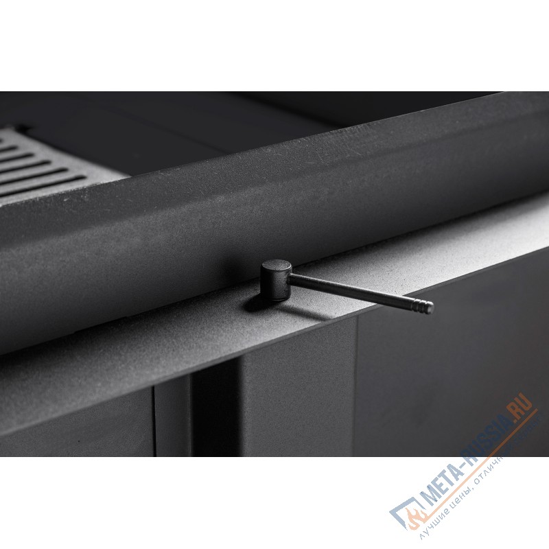 Каминная топка ЭкоКамин ДЕЛЬТА 800RB два стекла правая принтинг черный шамот TDN800RB