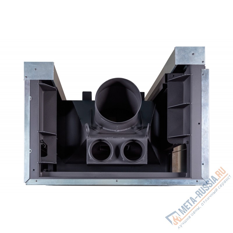 Каминная топка ЭкоКамин ДЕЛЬТА 800RB два стекла правая принтинг черный шамот TDN800RB