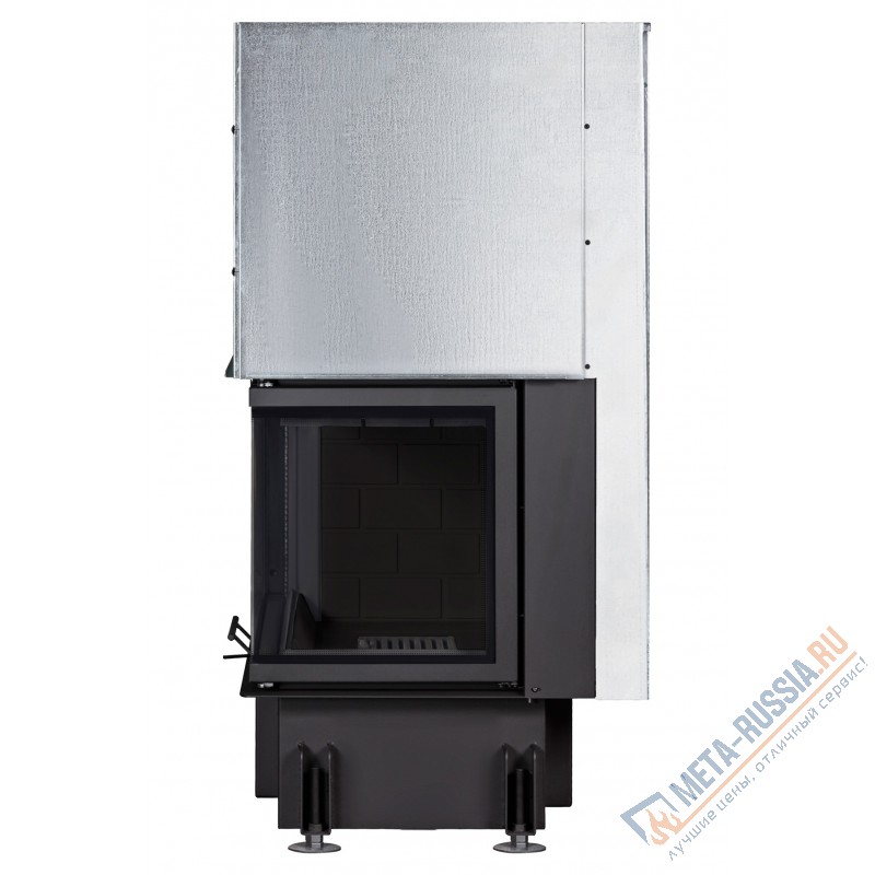 Каминная топка ЭкоКамин ДЕЛЬТА 800RB два стекла правая принтинг черный шамот TDN800RB