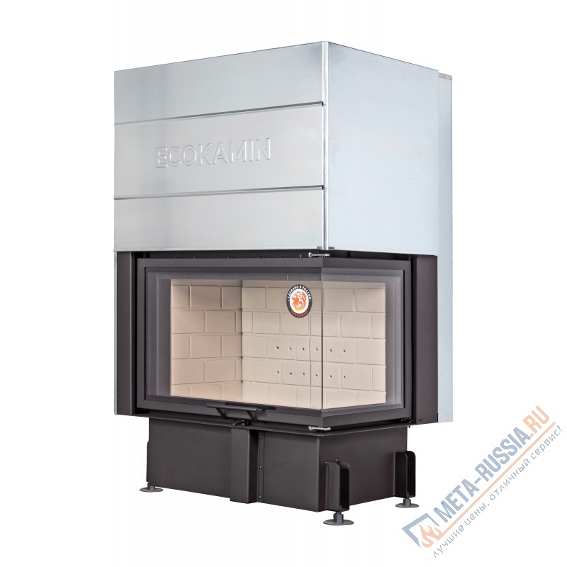 Каминная топка ЭкоКамин ДЕЛЬТА 800R два стекла правая принтинг TDN800R