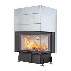 Каминная топка ЭкоКамин ДЕЛЬТА 800R два стекла правая принтинг TDN800R