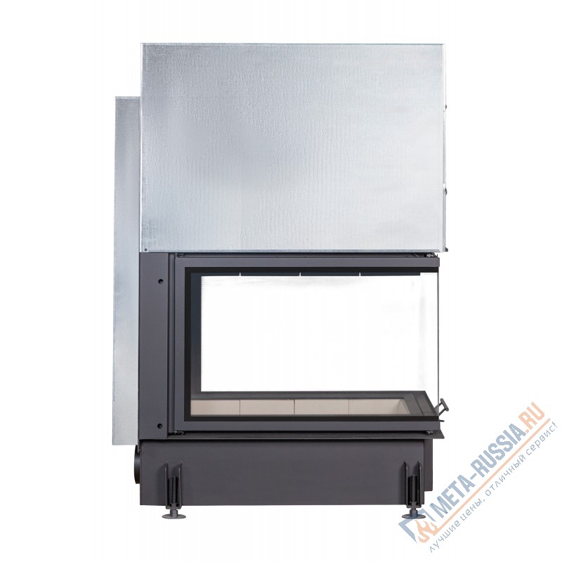 Каминная топка ЭкоКамин ДЕЛЬТА 900 P три стекла подовое горение принтинг