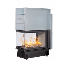 Каминная топка ЭкоКамин ДЕЛЬТА 900 P три стекла подовое горение принтинг Каминная топка ЭкоКамин ДЕЛЬТА 900 P три стекла подовое горение принтинг