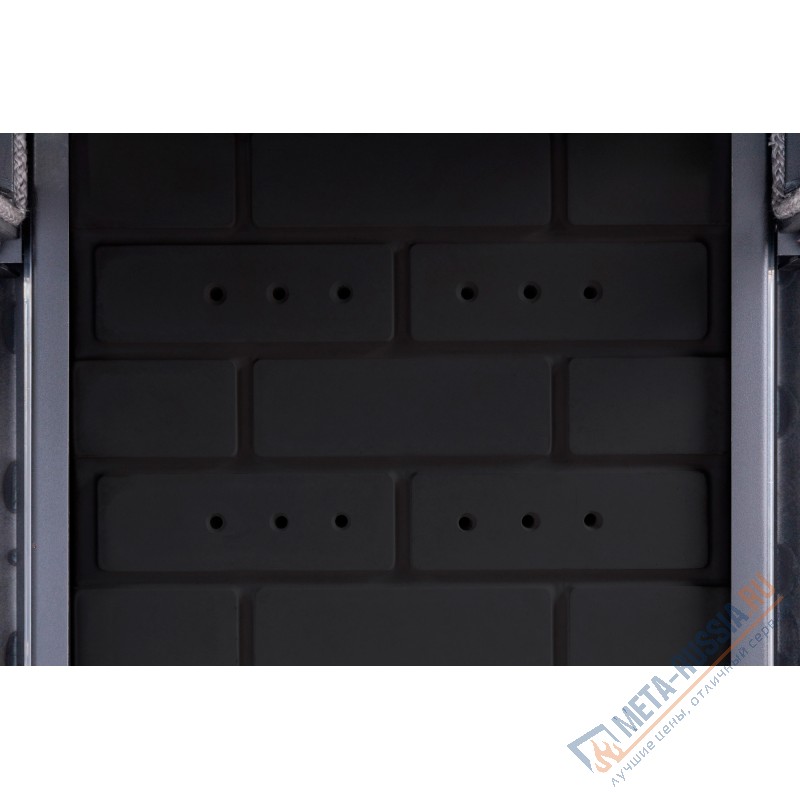 Каминная топка ЭкоКамин ДЕЛЬТА 900B три стекла принтинг черный шамот