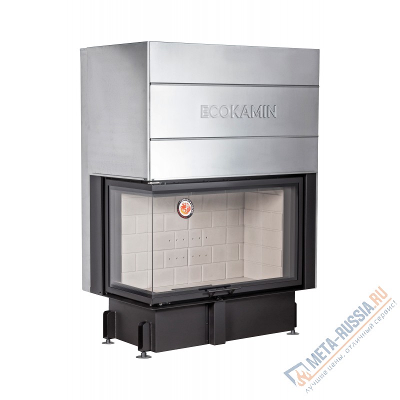 Каминная топка ЭкоКамин ДЕЛЬТА 1000L два стекла принтинг левая TDNP1000L