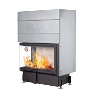 Каминная топка ЭкоКамин ДЕЛЬТА 1000L два стекла принтинг левая TDNP1000L