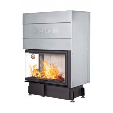 Каминная топка ЭкоКамин ДЕЛЬТА 1000L два стекла принтинг левая TDNP1000L