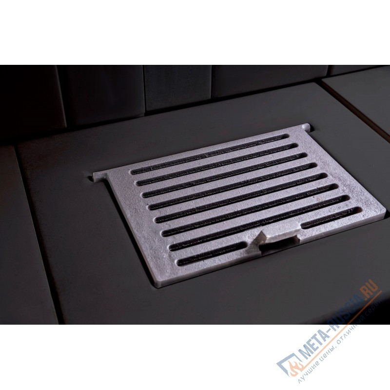 Каминная топка ЭкоКамин ДЕЛЬТА 1000LB два стекла принтинг левая черный шамот TDNP1000LB