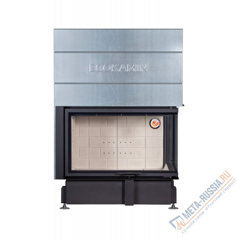 Каминная топка ЭкоКамин ДЕЛЬТА 1000R два стекла принтинг правая TDNP1000R