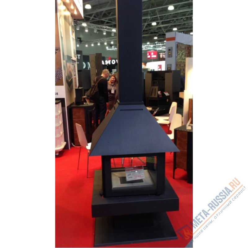 Камин Экокамин ЭКЛИПС ОСТРОВНОЙ 4D черный K181