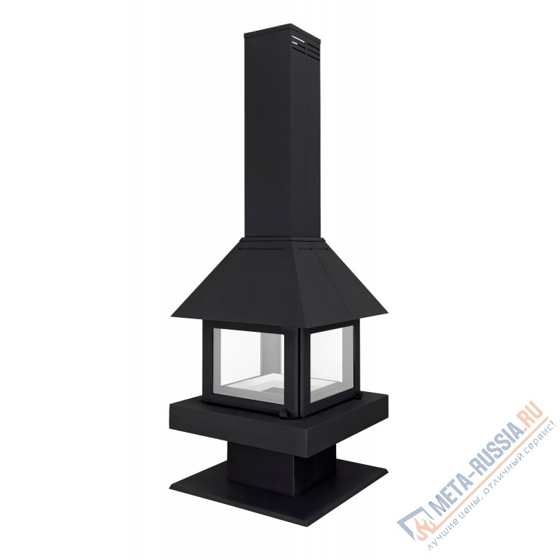 Камин Экокамин ЭКЛИПС ОСТРОВНОЙ 4D черный K181