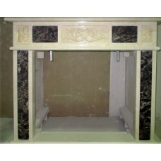 Каминный портал мраморный Madeira ROWAN с резьбой 