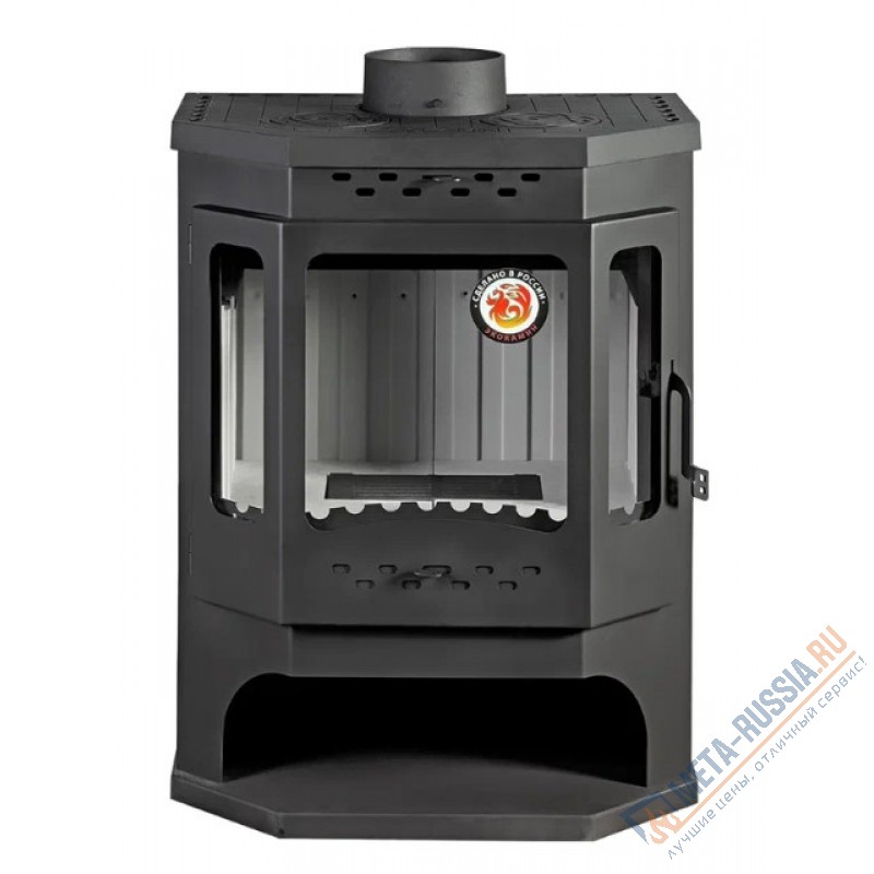 Печь-камин Экокамин Бавария Призматик c плитой (PK186)