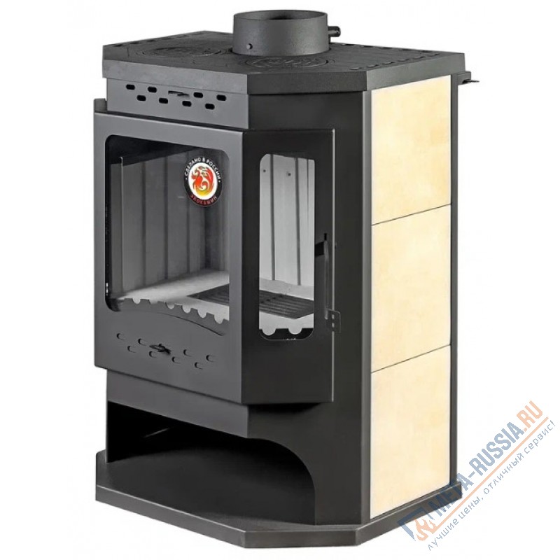 Печь-камин Экокамин Бавария Призматик c плитой (PK186)