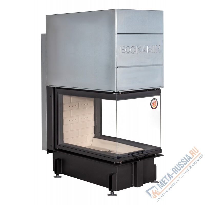Каминная топка ЭкоКамин ДЕЛЬТА 900 три стекла принтинг