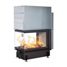 Каминная топка ЭкоКамин ДЕЛЬТА 900 три стекла принтинг