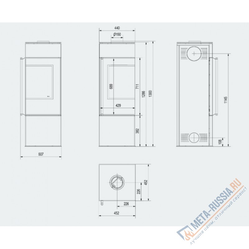 Печь-камин Kratki THOR