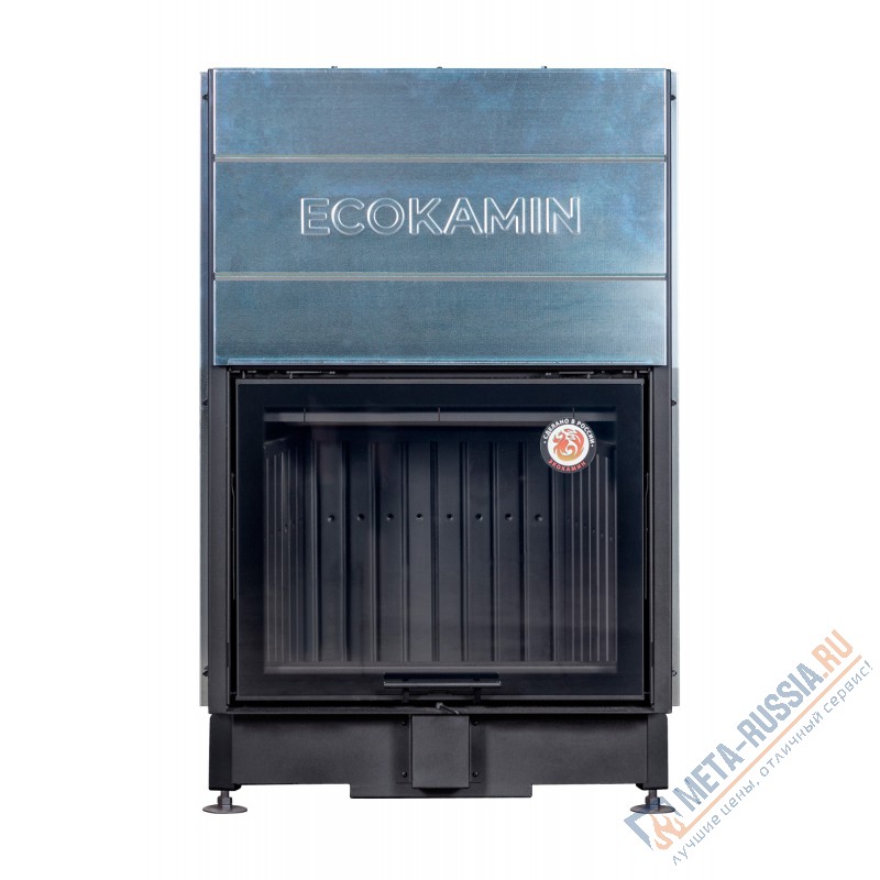 Каминная топка ЭкоКамин Вега 800PB (TBN800PB) подовое горение принтинг черный шамот