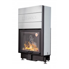 Каминная топка ЭкоКамин Вега 800PB (TBN800PB) подовое горение принтинг черный шамот