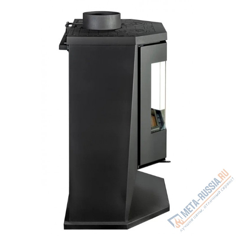 Печь-камин Экокамин Бавария ПАНОРАМА ПРИЗМА с плитой (PK189)