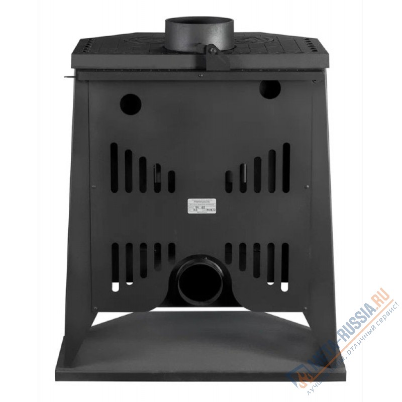 Печь-камин Экокамин Бавария ПАНОРАМА ПРИЗМА с плитой (PK189)