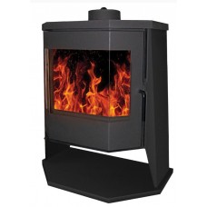 Печь-камин Экокамин Бавария ПАНОРАМА ПРИЗМА с плитой (PK189)