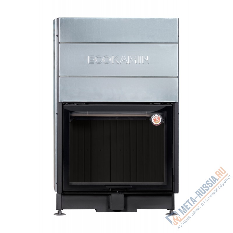 Каминная топка ЭкоКамин Вега 1000MPB подовое горение принтинг черный шамот