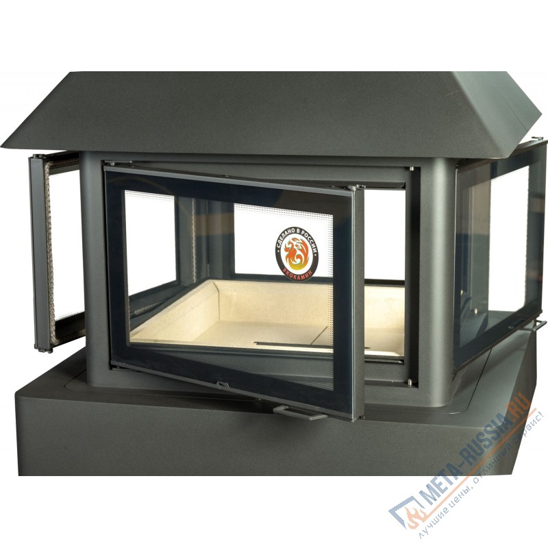 Камин Экокамин ЭКЛИПС ОСТРОВНОЙ ГИГАНТ 4D черный K186