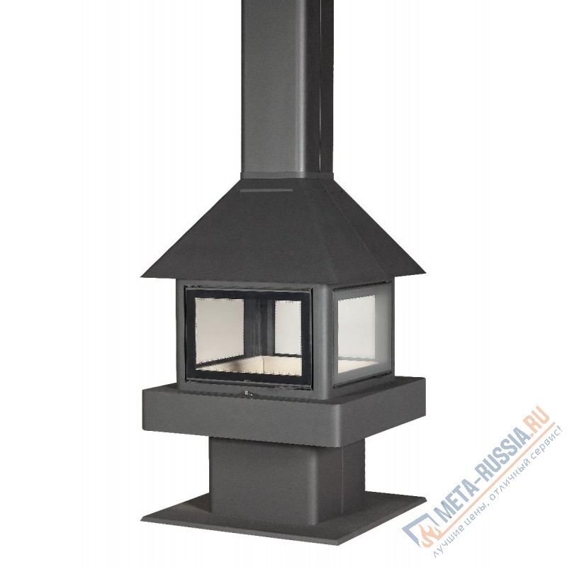 Камин Экокамин ЭКЛИПС ОСТРОВНОЙ ГИГАНТ 4D черный K186