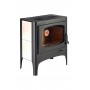Печь-камин Экокамин Бавария Эко с плитой две конфорки, 10 кВт, дымоход 150, подача воздуха извне