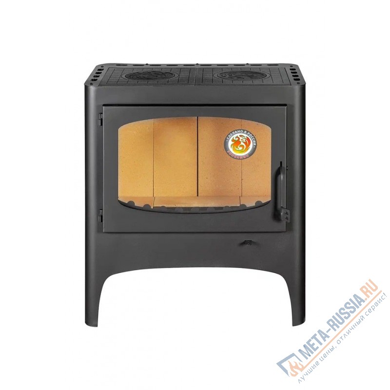 Печь-камин Экокамин Бавария Эко с плитой две конфорки