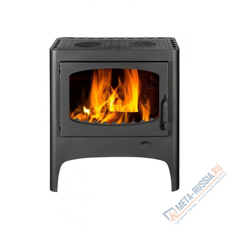 Печь-камин Экокамин Бавария Эко с плитой две конфорки