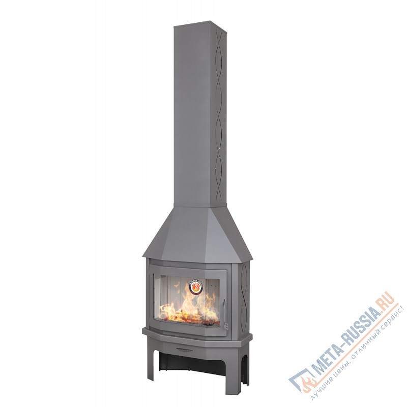 Печь-камин Экокамин МЮНХЕН пристенно-угловой графит (PKN176)