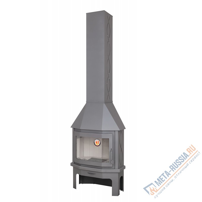 Печь-камин Экокамин МЮНХЕН пристенно-угловой графит (PKN176)