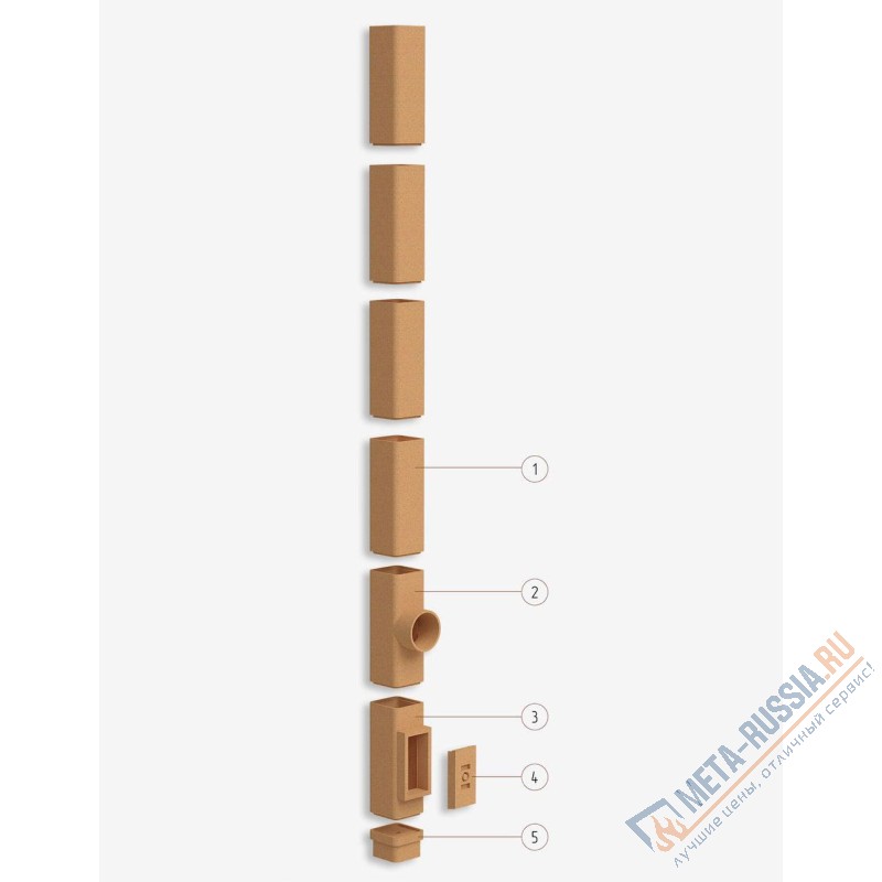 Дымоход из керамики Системы HART KLQ 200x200 h 4