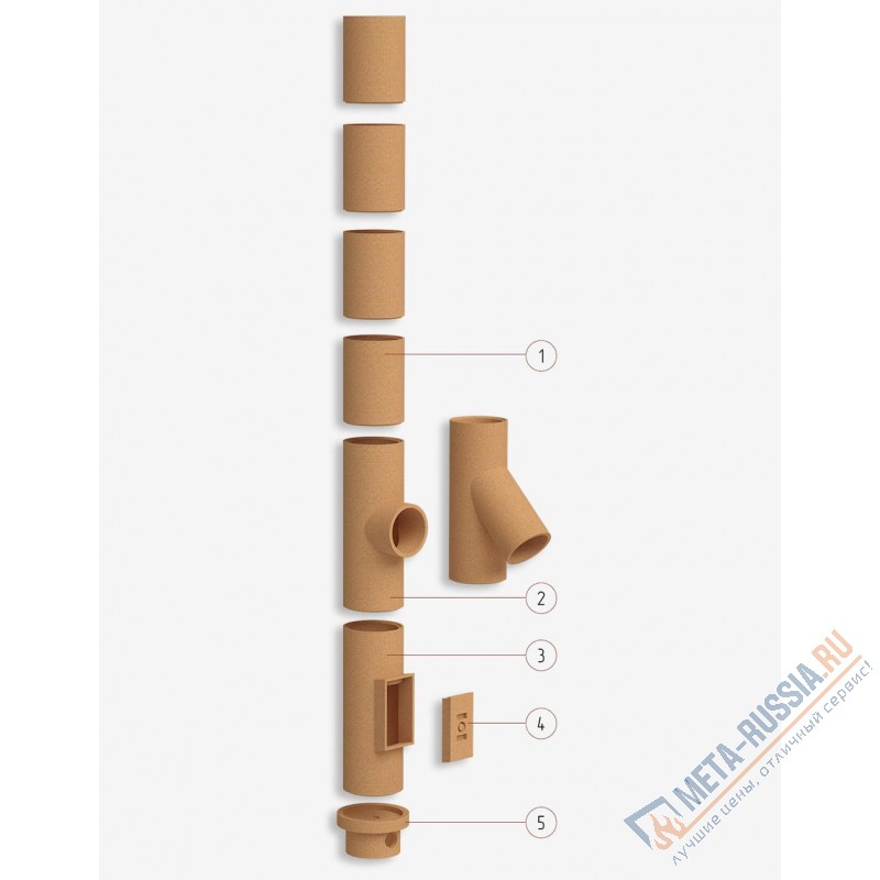 Дымоход из керамики Системы HART KLR d 300 h 4