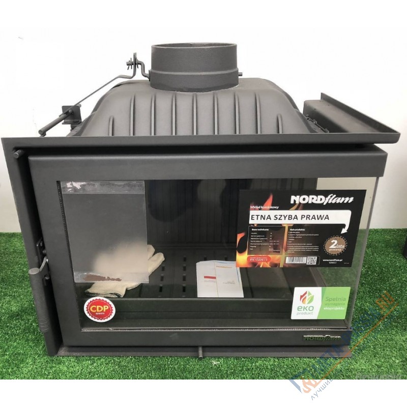 Каминная топка NORDflam ETNA EKO 13 кВт (Нордфлам Этна Эко) правая
