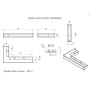 Люфт - туннель угловая вентиляционная решетка для камина 630 х 360 мм правый угол белая