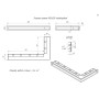 Люфт - Туннель угловая вентиляционная решетка для камина 900 х 500 мм правый угол черная