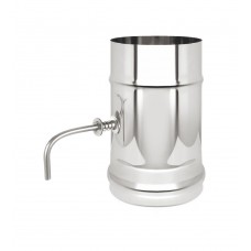 Труба дымоход Везувий шибер нерж. поворотный (AISI 430/0,5мм)